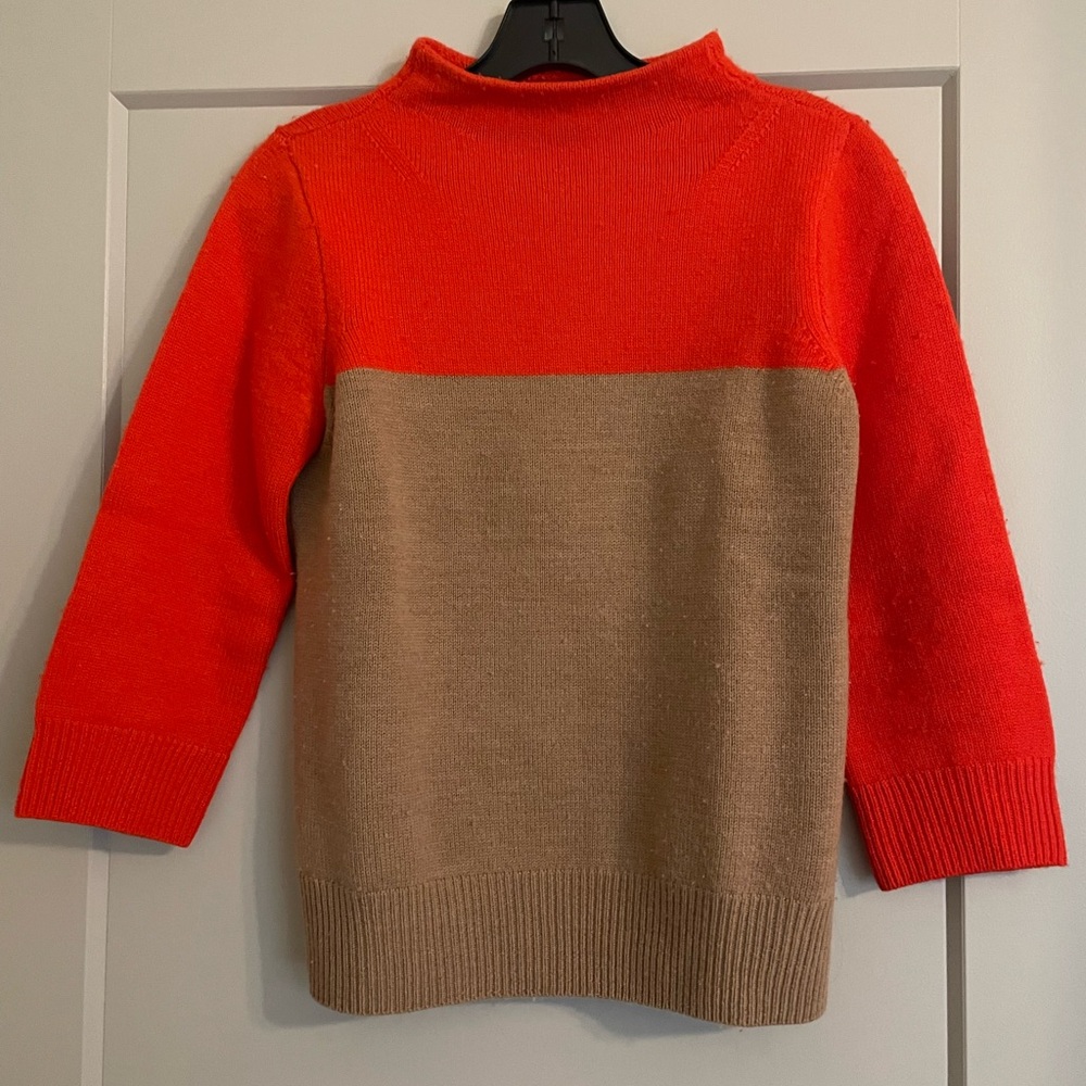 Jcrew color block mock neck sweater size S